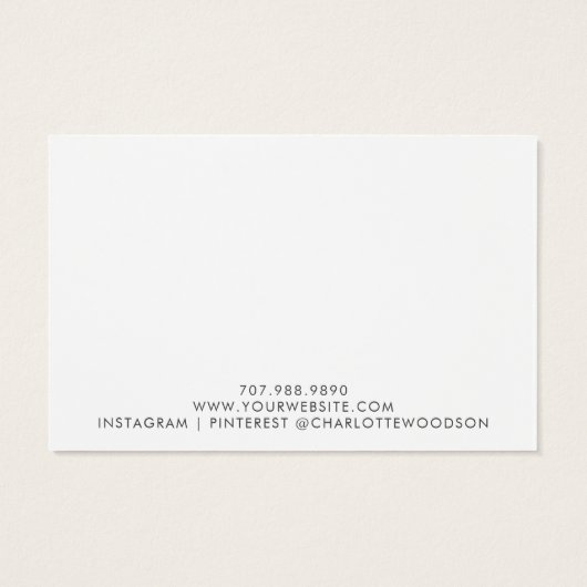 Agate Marble Pink Blush Geode die horizontaal vert Visitekaartje (Achterkant)