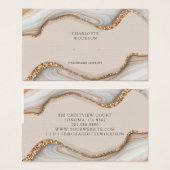 Agate Marble Pink Blush Geode Stud Earning Display Visitekaartje (Voorkant /achterkant)