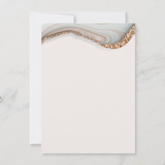 Agate Marble Stone Bride to be Advice Card Bedankkaart (Achterkant)