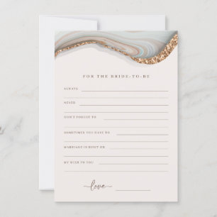 Agate Marble Stone Bride to be Advice Card Bedankkaart