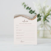 Agate Marble Stone Bride to be Advice Card Briefkaart (Staand voorkant)