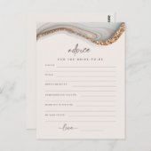 Agate Marble Stone Bride to be Advice Card Briefkaart (Voorkant / Achterkant)