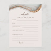 Agate Marble Stone Bride to be Advice Card Briefkaart (Voorkant)