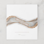 Agate Marble Stone Wedding Place Card Plaatskaartje (Buitenkant ongevouwen)