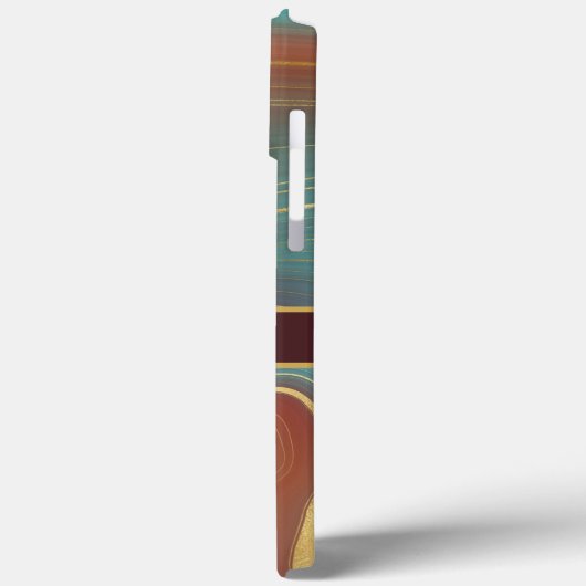 Agate Marble Strata - Burgundy Rust Dusty Aqua Case-Mate iPhone Case (Achterkant / Links)