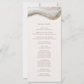Agate Marble Texture Wedding Ceremony Programme (Achterkant)
