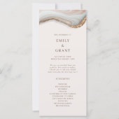 Agate Marble Texture Wedding Ceremony Programme (Voorkant)