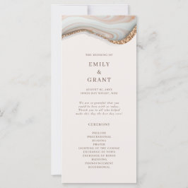 Agate Marble Texture Wedding Ceremony Programme