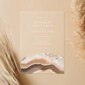 Agate Marble Wedding Acryl Uitnodigingen