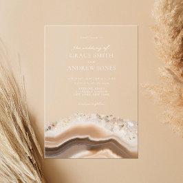 Agate Marble Wedding Acryl Uitnodigingen