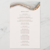 Agate Marble Wedding Ceremony Program (Achterkant)