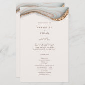 Agate Marble Wedding Ceremony Program (Voorkant / Achterkant)