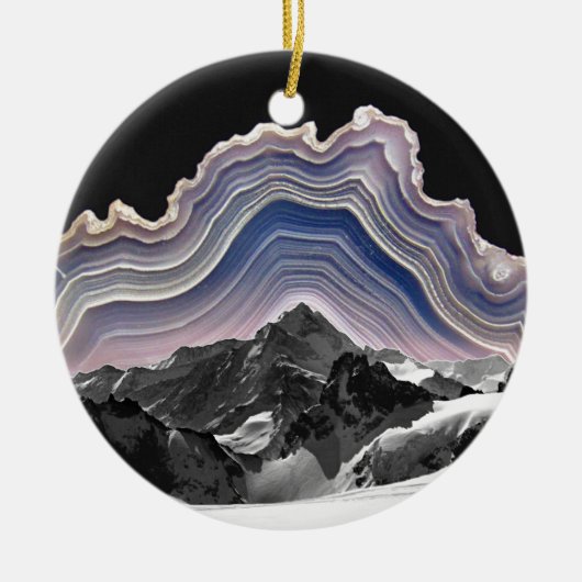 Agate Mountain Keramisch Ornament (Voorkant)