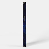 Agate Navy Blauwe Gouden Glitter Monogram iPhone H Hoesje (Rechterkant)