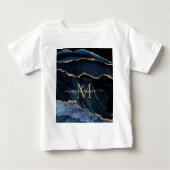 Agate Navy Blue Gold Gemstone Marble (Voorkant)