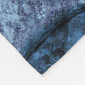 Agate Navy Blue Gold Gemstone Marble Monogram Naam Fleece Deken (Hoek)