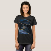 Agate Navy Blue Gold Gemstone T-Shirt - Monogram (Voorkant volledig)