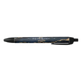 Agate Navy Blue Gold Marble Name Letter Pen Gift (Bodem)