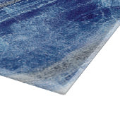 Agate Navy Blue Marmer Achtergrond met naam Snijplank (Hoek)