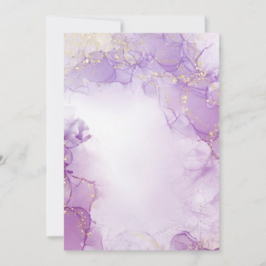 Agate Navy Paarse en gouden 21e verjaardag Kaart (Achterkant)