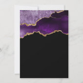 Agate Paars Gold Dark Sweet 16 Birthday Party Kaart (Achterkant)