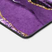 Agate Paars Gold Glitter Marble Bureaumat (Hoek)