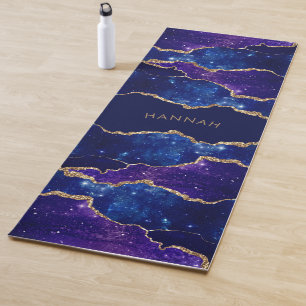 Agate Paars Hemels Aangepaste Naam Yogamat