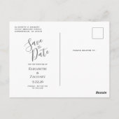 Agate Paars Zilver Grijs Save the Date Briefkaart (Achterkant)