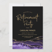 Agate Paarse Black Gold Pensioen Partij Kaart (Voorkant)