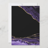 Agate Paarse Black Gold Pensioen Partij Kaart (Achterkant)