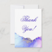 Agate Paarse bruiloft bedankkaart (Voorkant)