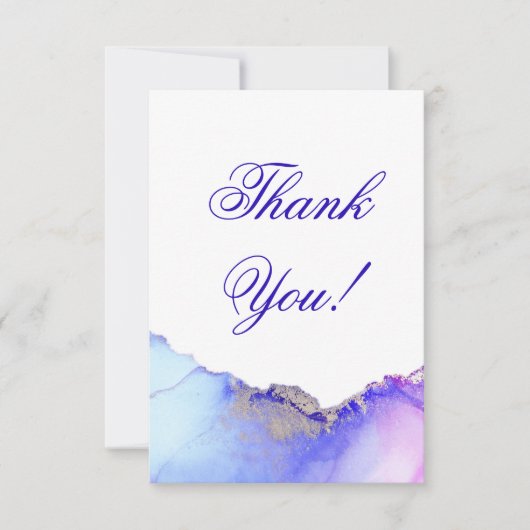 Agate Paarse bruiloft bedankkaart (Voorkant)