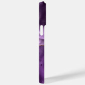 Agate Paarse Glitter Sparkle Marble Jouw naam Case-Mate iPhone Case (Achterkant / Rechts)