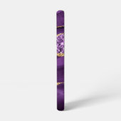 Agate Paarse Goud Sparkly Marble Custom Name Samsung Galaxy Hoesje (Linkerkant)