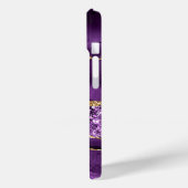 Agate Paarse Gouden Aangepaste Naam iPhone Case (Achterkant / Links)