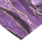 Agate Paarse Gouden Glitter Jouw naam Tafelloper (Hoek)