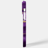 Agate Paarse Gouden Marmeren Aangepaste Naam iPhon Case-Mate iPhone Case (Achterkant / Links)