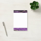 Agate Paarse Violet Gold Glitter Geode Gemstone Post-it® Notes (Kantoor)