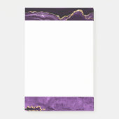 Agate Paarse Violet Gold Glitter Geode Gemstone Post-it® Notes (Voorkant)