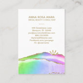 *~* Agate pasta Regenbooggoud Glitter Veinen Visitekaartje (Achterkant)