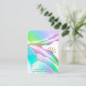 *~* Agate pasta Regenbooggoud Glitter Veinen Visitekaartje (Staand voorkant)