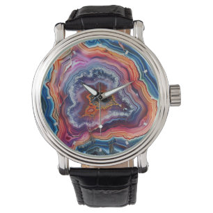 Agate plak horloge