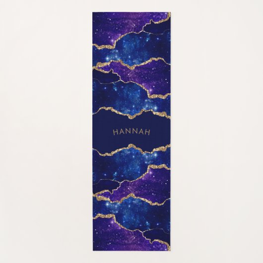 Agate Purple Celestial Custom Name Yogamat (Voorkant)