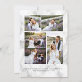 Agate Purple Gold Marble 5-Photo Save the Date Kaart (Achterkant)