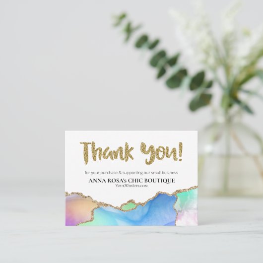 *~* AGATE QR Logo DANK U Review AP8 Rainbow Informatiekaartje (Staand voorkant)