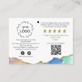 *~* AGATE QR Logo DANK U Review AP8 Rainbow Informatiekaartje (Achterkant)