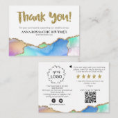 *~* AGATE QR Logo DANK U Review AP8 Rainbow Informatiekaartje (Voorkant / Achterkant)