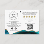 *~* AGATE QR Logo DANK U Review die AP8 brandt Informatiekaartje (Achterkant)
