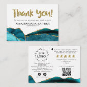 *~* AGATE QR Logo DANK U Review die AP8 brandt Informatiekaartje (Voorkant / Achterkant)