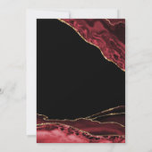 Agate Red Black Gold Retirement Party Kaart (Achterkant)